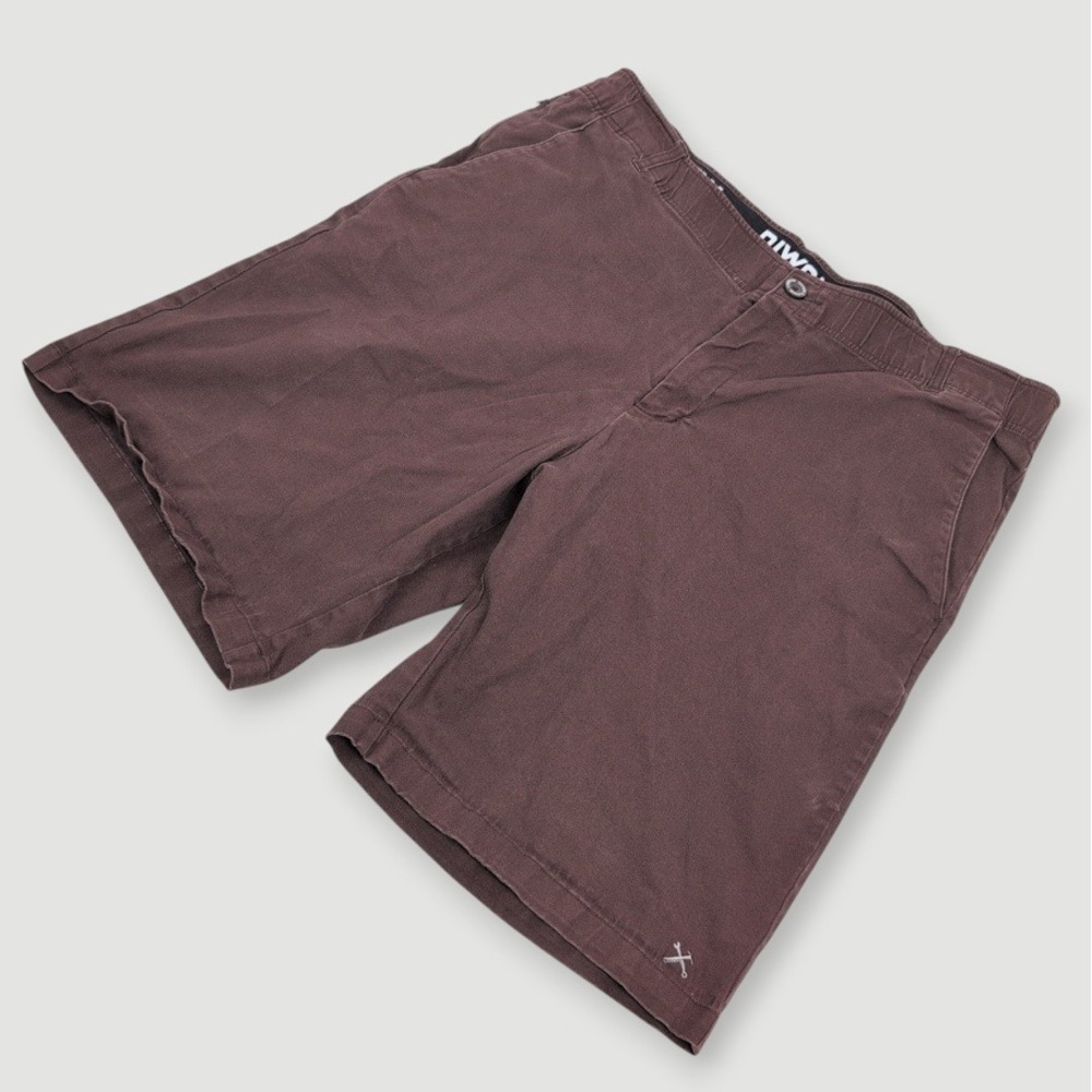 Dixxon Flannel Co Chino Shorts Mens 40 Brown Cotton Stretch Casual Workwear